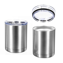 Gteller 10oz Lowball Tumbler, Double Wall Stainless Steel Insulated for Keeping Hot and Cool