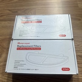 Homerunpet 2 X Homerunpet REPLACEMENT FILTERS FOR WIRELESS PUMP PET FOUNTAIN 3 PACK