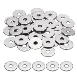 sourcing map M5 Flat Washer for Screw, 60Pcs Metal Washers 5MM ID x 20MM OD x 2MM Thick