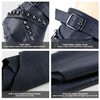 FIORETTO Men Fingerless Gloves Unlined Leather Driving Gloves Punk Rock