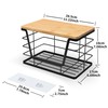 ALOCEO Extra Large Trash Bag Holder Dispenser With Bamboo Top,