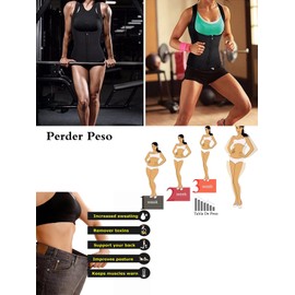Faja Reductora Cintura para Mujer,Sauna Sudoración para Deporte Fitness Adelgazante Faja Quema Grasa，Hacer Ejercicio Entrenamiento Fitness Sudar Reducir Cintura Abdomen (Negro,X-Large)
