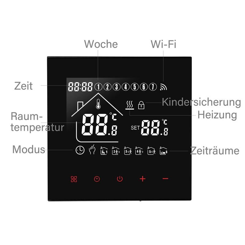 Beok WiFi Room Thermostat Underfloor Heating Smart for Water Underfloor