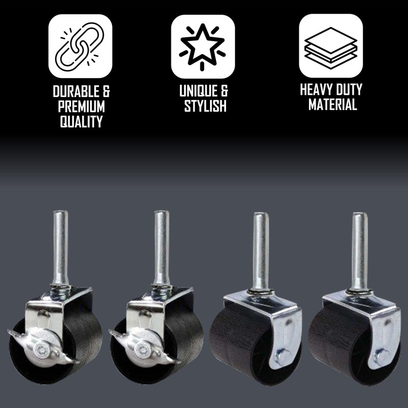 King's Brand Heavy Duty Caster Wheels for Bed Frame ~Set
