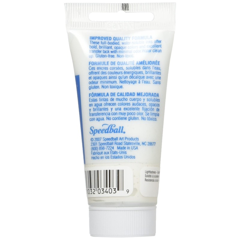 Speedball Art Products, inchiostro solubile in acqua, bianco, 35,4 g