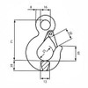 Loading Hook with Eyelet Loading Hook 500 kg Red Lacquered