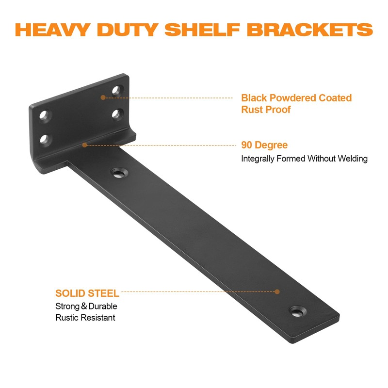 Floating Shelf Brackets 8 inch 6 Pack L Brackets for