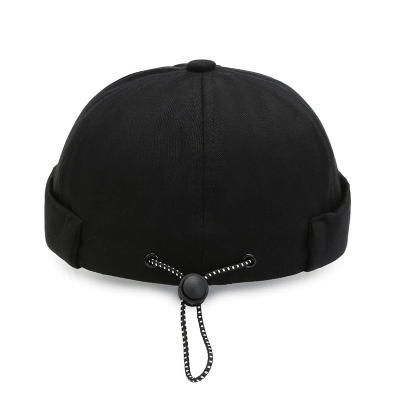 Weuiean CSG-955 Men's Roll Cap, Cotton Hat, Round, Drawstring, Adjustable,