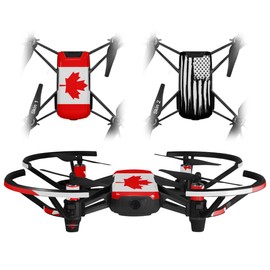 Skin Decal Wrap 2 Pack for DJI Ryze Tello Drone Canadian Canada Flag Drone NOT Included