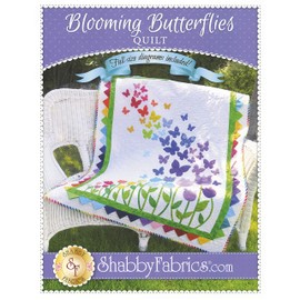 Pattern~Blooming Butterflies,Quilt Pattern by Shabby Fabrics~ 40 1/2" x 51 1/2"