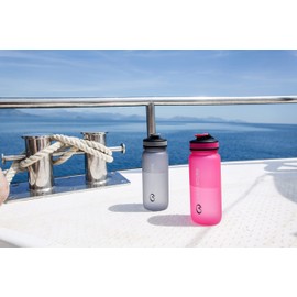 Lifeventure 650ml Tritan Water Bottle for Fitness, Hiking, Camping, Outdoor Sports, Made From BPA-Free Material, Leak-Proof, Flip-Top Lid, With Handle,Pink