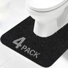 4 Pack Upgrade Toilet Mats for Bathroom U Shaped