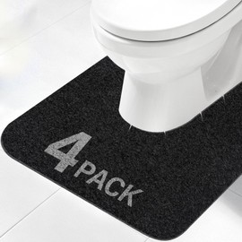 4 Pack Upgrade Toilet Mats for Bathroom U Shaped