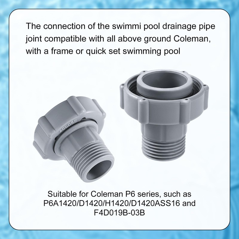 PEUTIER Pool Replacement Part for Coleman, ID1.5-inch Connector to The