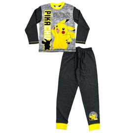 Pokémon Boys Pyjamas Pikachu 11-12 Years, PJ’s Nightwear Grey