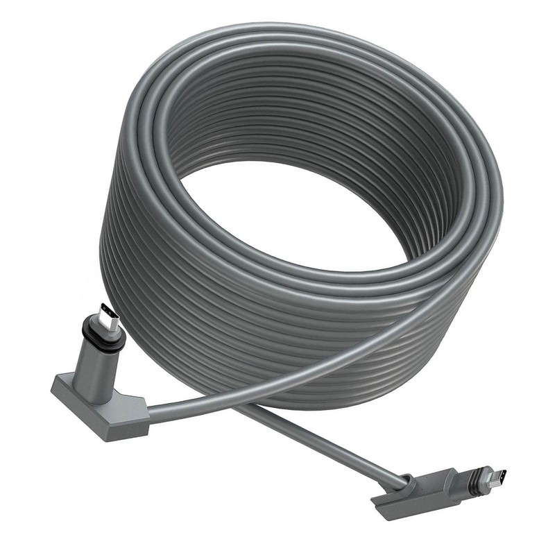 Rectangular Satellite Replacement Cable Waterproof Satellite Extension Cable Grey with