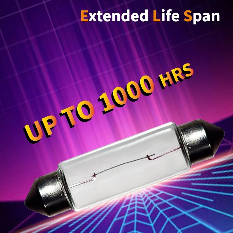 Lanuovx 10 Pack 6411 Festoon Bulb 12V 10W Xenon Bulb