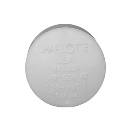 CHARLOTTE PIPE 3/4 SCH 40 CAP SOCKET CONTRACTOR PACK PRESSURE (10 Unit Bag)