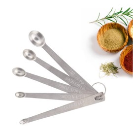LIUSM Mini Measuring Spoons Set,Stainless Steel Measuring Spoons Set (Set of 5)