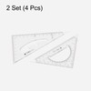 HARFINGTON 2piece Triangle Ruler Square Set 13cm, 12cm 30/60 and
