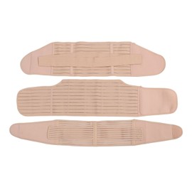 3pcs Postpartum Belly Belt Adjustable Belly Wrap C Section Recovery Binder Breathable Abdominal Support Post Surgery Belt Skin Color XL