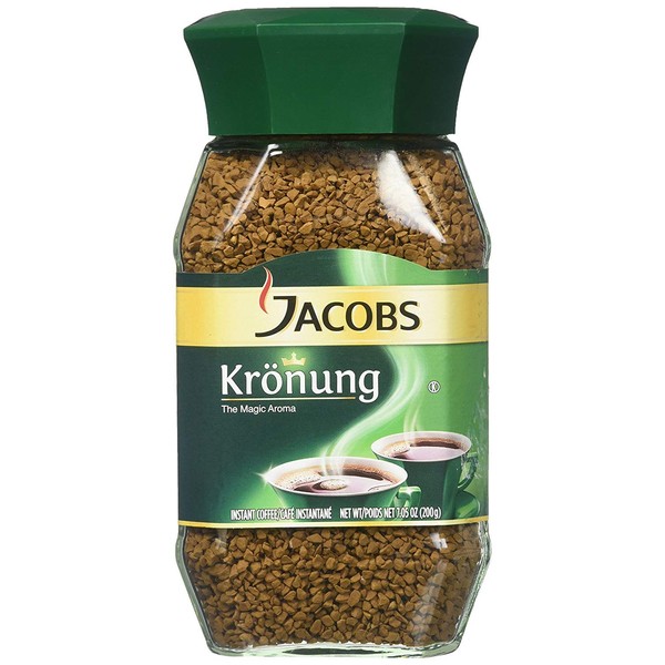 Jacobs Kronung Instant Coffee 200 Gram / 7.05 Ounce (Pack of 6)