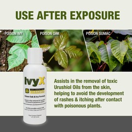 CoreTex Ivy X Post-Contact Poison Ivy Cleanser Lotion - 4oz Bottle of USA-Made Treatment Lotion to Remove Itchy Rashes - Also works on Poison Oak & Sumac Oils