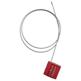 Steel Security 1.5MM Cable Seals Pull Tight with Aluminum Lock Body, 24" Cable, Red, 10 PCS, J. J. Keller & Associates, Inc.