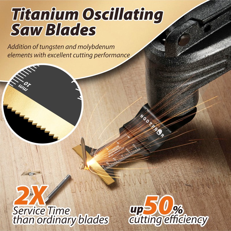 54 PCS Oscillating Saw Blades Professional Universal Wood Multitool Blades