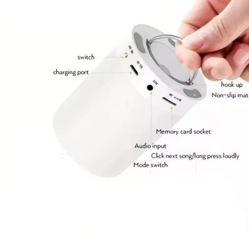Ziyan Portable Bluetooth Speaker Wireless Mini Player Touch Pat Light