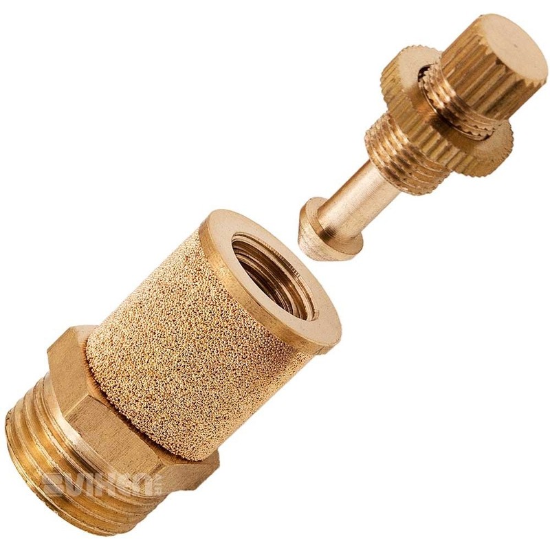 Vixen Air 1/2" NPT Dump/Slowdown/Silencer Flow Control Valve For Suspension