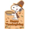American Greetings Pilgrim Snoopy Holding Pumpkin Pie Die Cut Thanksgiving
