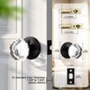 Lepushom 3 Pack Crystal Door Knobs Interior, Elegant Matte Black