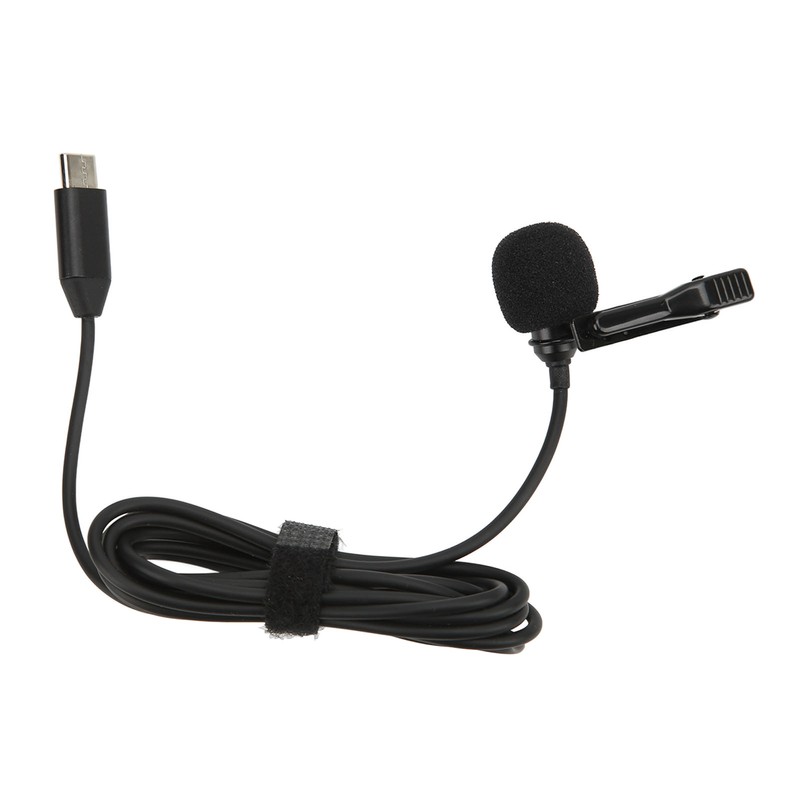 Type C Lavalier Microphone Hifi Sound Noise Cancelling Clip On
