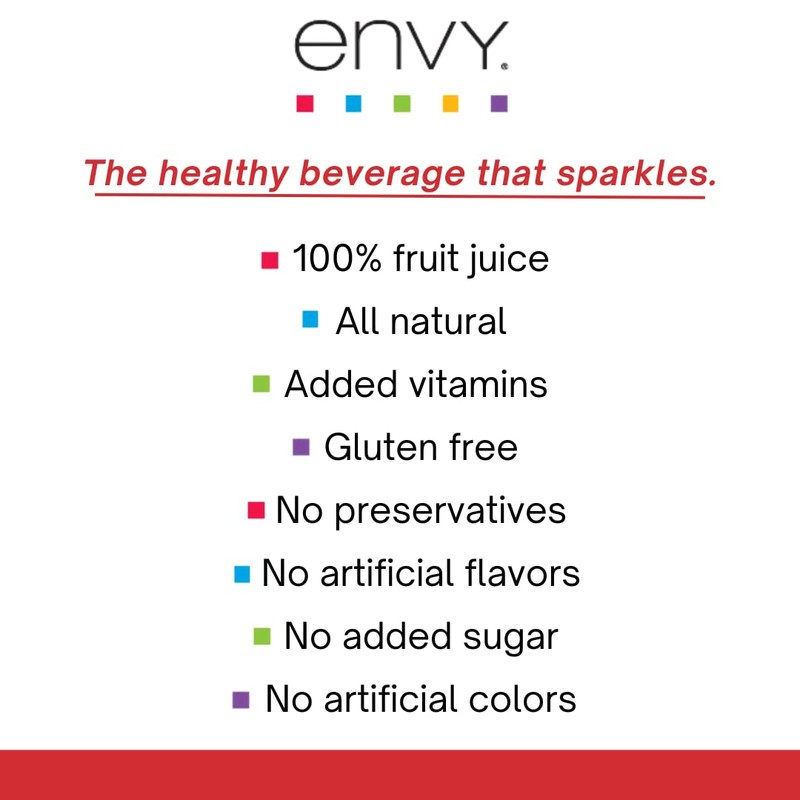 Envy Non-Carbonated 100% Fruit Juice, Cherry Apple 8 oz (Case