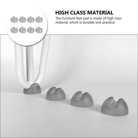 Housoutil 8pcs Chair Foot Protector Furniture Protector Clear Chair Clear Hair Clips Hairpin Leg Pads Rubber Chair Pads for Legs Chair Floor Protectors for Hardwood Furniture Feet Pad Chair