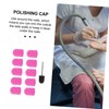 Vaguelly 10Pcs Professional Nail Art Sanding Caps Set with Nail