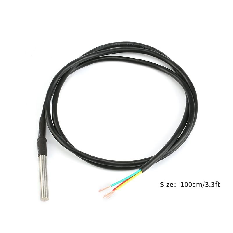 Stainless Steel Waterproof DS18B20 Temperature Sensor – 1 Meter Probe
