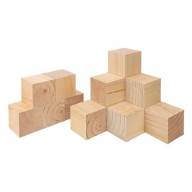 kukmakri 15 PCS Premium 3.15 Inch Wooden Cubes, Natural Pine Wood Cubes for Crafts, Wood Blocks Ready for Artistic DIY Projects-Unleash Creativity with Blank Wood Blocks.