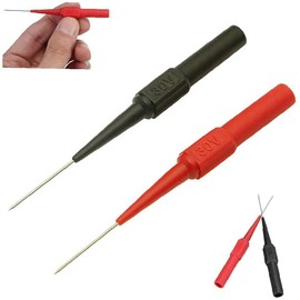 2pcs 0.7mm Piercing Probe Multimeter Pen Probe Piercer Car Repair Test Needle Flexible Tool Bit Dexterity Professional Electronic Measuring Instrument