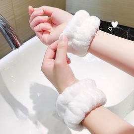 [PK] Face Wash Wristbands 2P - Anti-Drip Water Prevention Hair Tie Face Wash Wristband White 2P 5ea