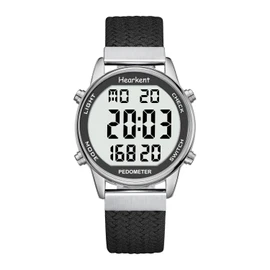 Hearkent Women's Pedometer Watch Sports Watch with Calorie Counter, Walking Step Fitness Tracker, Large Digital Display Waterproof Wrist Watch, Black, Simple