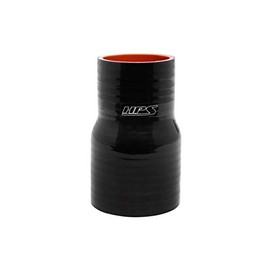 HPS HTSR-400-600-L6-BLK High Temp 4-ply Reinforced Silicone Reducer Coupler Hose, 30 psi Maximum Pressure, 4" - 6" ID, 6" Length, Black