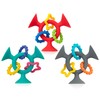 Nuby Silly Three Prong Interactive Suction Toy with Colorful Rings,