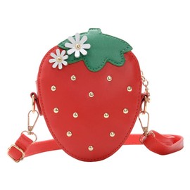 Strawberry Purse for Girls Cute Strawberry Purse Girls Novelty Strawberry Bag, red