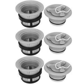 3Pcs Inflatable Boat Air Valve, Safety Rowing Boat Air Tent Valve Inflatable Valve Replacement with Filter for Inflatable Tent Boat Kayaks(gray)