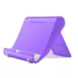 Cell Phone Stand for Desk, Foldable Cell Phone Holder Mobile Stand Phone Dock, Multi-Angle Universal Adjustable Tablet Stand Holder Compatible with Most Cell Phone and Tablet for Desk (Purple)