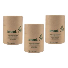 Immi Desodorante Natural En Polvo Talco Ecologico 3 Piezas