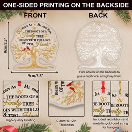 CEZII 50th Wedding Anniversary Christmas Ornament 2025 for Parents, Happy 50 Years Married as Mr & Mrs Xmas Ornament for Tree Decoration, 50th Anniversary Marriage Gift for Couple Husband Wife