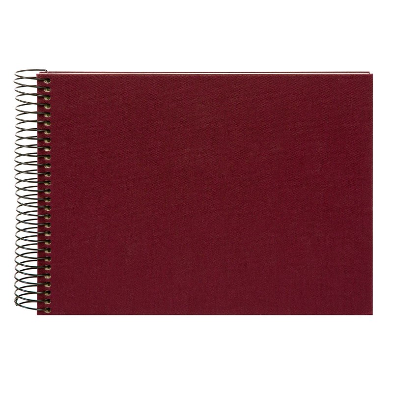 Spiral album BELLA VISTA uni 24/17 bordeaux with white pages
